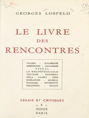 cover image of Le livre des rencontres